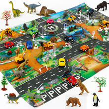 City Traffic Baby Crawling mat Climbing Pad Road Carpet Playmat Rug For Cars English City Parking Lot Map dinosaur Marine life 2024 - buy cheap