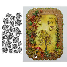 Troqueles de corte de Metal de hojas de flores, plantilla de álbum de recortes, carpeta de relieve para fabricación de tarjetas, decoración de álbumes, manualidades DIY, 2021 2024 - compra barato