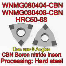 WNGA080404 WNGA080408 WNMG080404 WNMG080408 CBN Can use 6 angles HRC50-HRC68 Boron nitride insert Processing: Hard steel 2024 - buy cheap