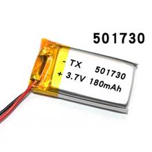 3,7 V 180mAh 501730 литий-полимерная LiPo аккумуляторная батарея ионные ячейки для Mp3 Mp4 Mp5 DIY PAD DVD электронная книга bluetooth гарнитура 2024 - купить недорого