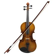 4/4 tamanho completo acústico violino madeira com caso arco rosin violino 2024 - compre barato