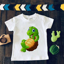 Fashion Childrens Short Sleeve Cartoon Tortoise T-shirt T-shirts Boy Kid Boys And Girls Tops Shirts Casual Cute Childrens Tshirt 2024 - buy cheap
