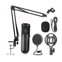 Microfone condensador para karaokê, microfone para transmissão e gravação de celular, computador 2024 - compre barato