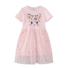 Jumping Meters New Summer Children's Party Dresses With Cute Animals Baby Girls Hot Selling Tutu Birthday Dresses 2024 - buy cheap