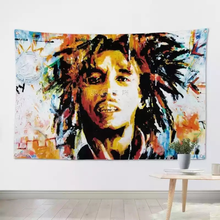 Bob marley reggae música parede pendurado pop rock banda signboard bandeira rock música adesivos pintura em tela tapeçaria 2024 - compre barato