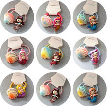 Diademas elásticas de dibujos animados para niña, accesorios para el pelo de princesa de Color caramelo, 2 uds. 2024 - compra barato