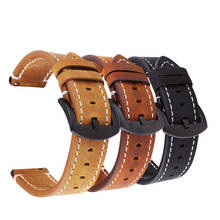 Substituição pulseira de couro genuíno 20mm 22mm cinta para mulheres masculino pulseira acessórios pulseiras de relógio cintas 24mm 2024 - compre barato