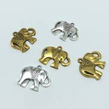Junkang 10 peças pingentes de gota de elefante, único, pendurado, faça você mesmo, pulseira, colar, brincos, joias, acessórios 2024 - compre barato