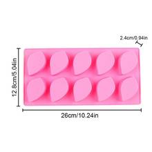 Leaf Shaped 10-Cavities Silicone Baking Accessories 3D DIY Sugar Craft Chocolate Cutter Mould Fondant Cake Decorating Tool 2024 - buy cheap