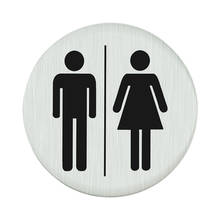 Placas de banheiro adesivas, 75mm, para homens, mulheres, aço inoxidável, para porta, masculino, feminino, adesivo de parede 2024 - compre barato