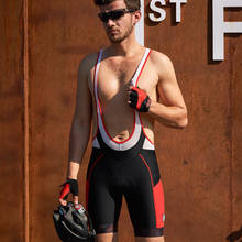 Santic-pantalones cortos de ciclismo para hombre, con pechera, almohadilla 4D de verano, para bicicleta de montaña o carretera, talla asiática 2024 - compra barato