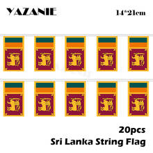 YAZANIE-Bandera colgante para el hogar, 14x21cm, 20 piezas, 5 metros, Bandera de, Envío Gratis 2024 - compra barato