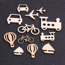 24pcs 12 Styles Transportation Series Pattern Natural Wooden Scrapbooking Craft For Handmade Accessory Decorate DIY 2024 - buy cheap