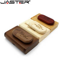 JASTER-unidad flash usb de madera + caja personalizada, Pendrive de 4gb, 8gb, 16gb, 32gb, 64gb, pen drive de 64GB (más de 1 unidad de registro gratis) 2024 - compra barato