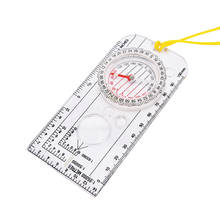 Ruler for Magnifying Compass Army Scout Hiking Camping Boating Map Reading Orienteering for Outdoor Sports Toos 12.5 x 6 cm 2024 - buy cheap