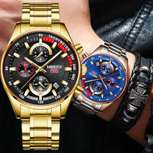 Nibosi-novo relógio de pulso masculino, esportivo, casual, cronógrafo, aço inoxidável, mostrador luminoso, de quartzo 2024 - compre barato