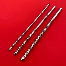 3 tamanhos de metal uretra haste adulto bens espiral uretra bloqueio mastuburator cavalo em uma vara metal uretra dilatador sex shop 18 + 2024 - compre barato