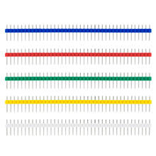 50pcs/lot 2.54mm Black + White + Red + Yellow + Blue Single Row Male 1X40 1*40 Pin Header Strip ROHS CGKCH090 2024 - buy cheap