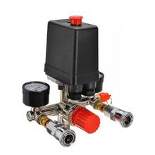 Controle automático 90-120psi 82x82x52mm do regulador do coletor dos acessórios do interruptor da válvula do compressor de ar 1pc Controle automático 90-120psi 82x82x52mm do regulador do coletor dos acessórios do interruptor da válvula do compressor de ar 1pc