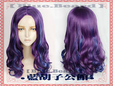 2019 Descendants 3 Mal Wig Adult 50cm Long Curly Purple Blue Synthetic Hair Fashion Costume Cosplay Wigs for Women + Wig Cap 2024 - buy cheap