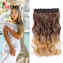 inches Synthetic Clips Hair Extensions Body wave Natural Hair Fake False Hair Piece For Women girl, in hair, clip in Extensions long, high temperature fiber, 22 inches 2024 - buy cheap