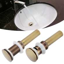 Brass Popup Drain Stopper Bathroom Basin Sink Draining Without Overflow Basin Drainer Household Accessories 2024 - buy cheap