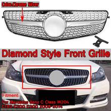 W204 Diamond Style Grille Car Front Bumper Grille Grill For Mercedes For Benz C-Class W204 C180 C200 C300 2008-2014 Racing Grill 2024 - buy cheap