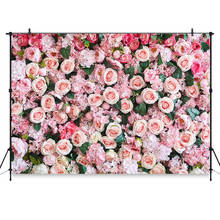 Flower Backdrops Wedding Valentine's Day Decoration Pink Rose Floral Photo Background for Picture Photophone Photography Studio 2024 - buy cheap