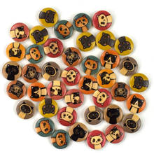 300 pçs de madeira redondo gato botões para vestuário bordado scrapbooking madeira botones artesanato decorativo diy acessórios 2024 - compre barato