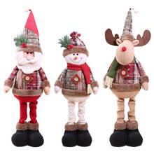 2021new ano decorações de natal bonecas de natal decorações de árvore de natal inovativas elk santa boneco de neve decorações da janela 2024 - compre barato
