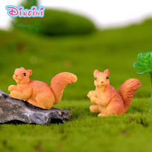4pcs Squirrel Family Mode animal Miniature Figurine Sandbox Pretend play Kitchen Toy Doll House DIY Accessories gift Baby Gift 2024 - buy cheap