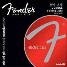 Fender 7250 Nickel Plated Steel Long Scale Bass Guitar Strings, 5-string and 6-strings for Bass 72505L 72505M 72506M 2024 - buy cheap