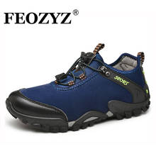 FEOZYZ Outdoor Mens Shoes Casual Sport Anti Slip Leather Sneakers China Rubber Sole Trekking Exploring Hiking Shoes Men 2024 - buy cheap