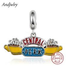 Real 925 Silver Friends Central Perk Coffee Fit  Charms Original Bracelet 925 Siver Bangle DIY Jewelry Berloque 2024 - buy cheap