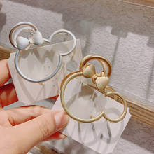 Disney Minnie Doll Accessories New Metal Matte Temperament Mickey Mouse Hollow Flower Grab Clip Hair Clip 2024 - buy cheap