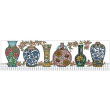 A row of vases pattern Counted Cross Stitch 11CT 14CT 18CT DIY Chinese Cross Stitch Kits Embroidery Needlework Sets 2024 - buy cheap