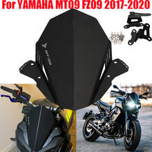 For YAMAHA MT-09 MT09 FZ09 FZ-09 2017 2018 2019 2020 Motorcycle Front Windscreen Wind Deflector Windshield Upper Cover Kit 2024 - buy cheap