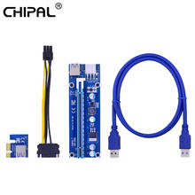 CHIPAL-Tarjeta elevadora de ranura para tarjeta de vídeo, dispositivo de 6 pines, SATA Power PCI Express 16X, USB 3,0, PCI-E pci-express 1x a 16x, 10 unidades 2024 - compra barato