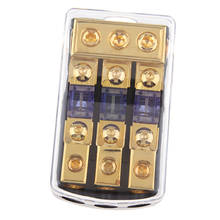 3 Way Mini Fuse Holder Distribution Block 80A - Alloy Gold Plating 2024 - buy cheap