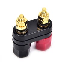 2pcs banana plugues casal terminais vermelho preto conector amplificador terminal ligação pós banana falante plug jack 2024 - compre barato