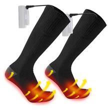 Перезаряжаемые электрические носки с батареей большой емкости с 3 режимами нагрева для пеших прогулок, рыбалки, кемпинга, катания на лыжах 2024 - купить недорого