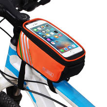 Велоспорт Велосипед сумка Водонепроницаемый MTB дорожный велосипед, крепящаяся на переднюю раму 5,0 дюймов мобильный телефон сенсорный Экран сумка для велосипеда Аксессуары для велосипеда 2024 - купить недорого