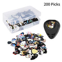 200Pcs Guitar Picks Set Plastic Rock Bass Finger Thumb Pick With Storage Box Clip Random Style 2024 - buy cheap