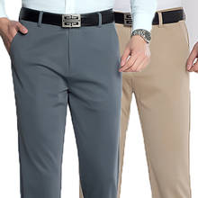 Summer Men's Casual Trousers High Quality New Business Straight Stretch Fashion Pants Male Color Trousers 2024 - buy cheap