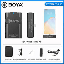BOYA BY-WM4 PRO K5 2,4 ГГц Беспроводная микрофонная система смартфоны видео микрофон для Android и других устройств Type-C планшеты ноутбуки 2024 - купить недорого