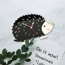 Fashion Creative Hedgehog Wall Clock Animal Clock Living Room Bedroom Decorative Clock 2024 - buy cheap