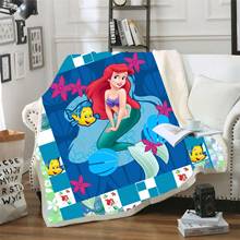 Anime Mermaid Blanket Mat Nap Winter Travel Home Sleep Bedroom Picnic Blanket 2024 - buy cheap