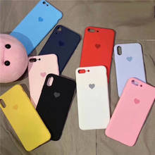 Soft TPU Matte Candy Heart Love phone Case For iPhone 11 6 6s 7 8 Plus X XR XS Max Silicone cover Original For iPhone12 Pro Max 2024 - buy cheap