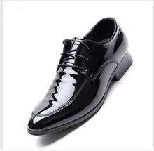 New Casual men's patent leather shoes Men Casual Shoes Black Men Loafers Spring Slip On Men's Flats Breathable Male Driving Shoe 2024 - buy cheap