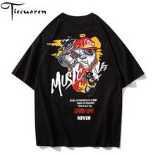 Camiseta masculina de manga curta, camiseta de algodão com estampa de música, hip hop, drop shipping, roupas masculinas 2024 - compre barato